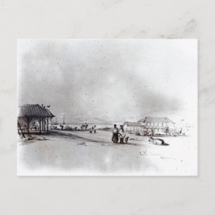 View of Valparaiso, 1834 Postcard