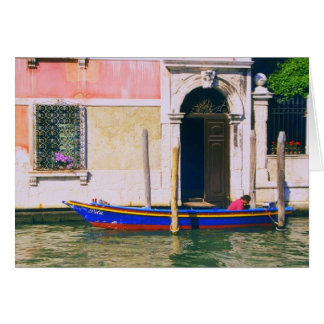 View of Venetian Boat on the Grand Canal Venice Cards