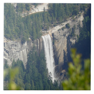 View of Vernal Falls from Glacier Point, CA Ceramic Tile