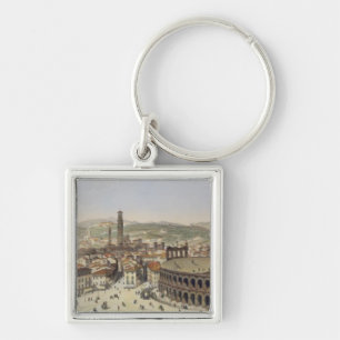 View of Verona, engraved by L. Cherbuin (colour en Keychain