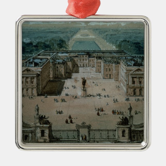 View of Versailles Metal Ornament (Front)