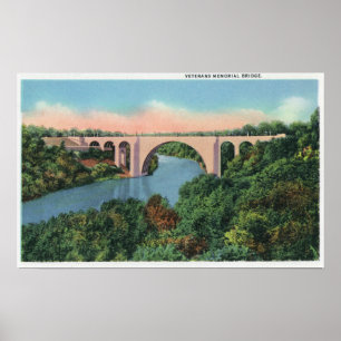 View of Veterans Memorial Bridge Poster