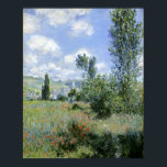 View of Vetheuil by Claude Monet Poster<br><div class="desc">View of Vetheuil by Claude Monet. Fascinating metal poster designed with love. Decorate your space with this design & find daily inspiration in it.</div>