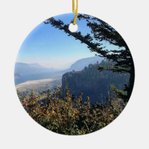 View of Vista House Ceramic Ornament
