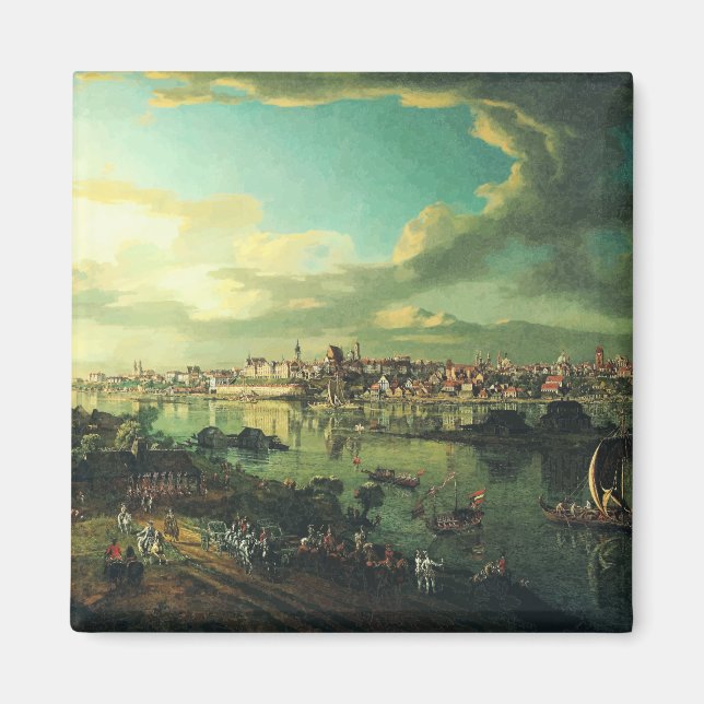 View of Warsaw from Praga by Bernardo Bellotto Magnet (Front)