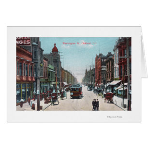 View of Washington Street with Cable Cars Cards