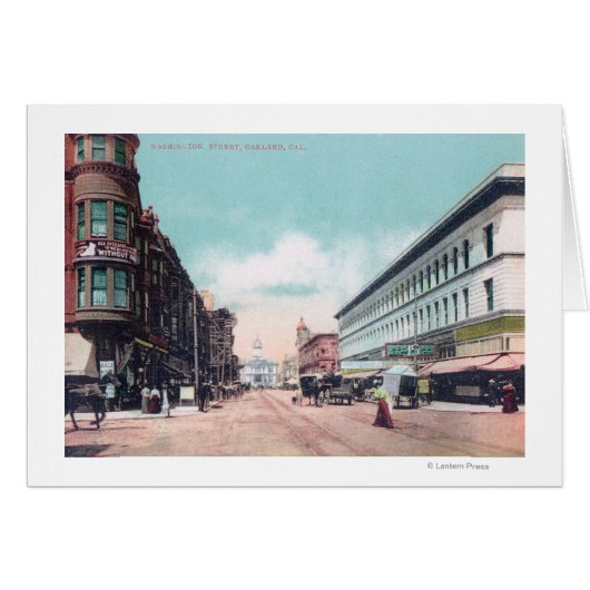 View of Washington StreetOakland, CA Cards (Front Horizontal)