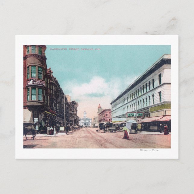 View of Washington StreetOakland, CA Postcard (Front)