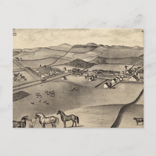 View of Washoe Corners and the Res Postcard (Front)