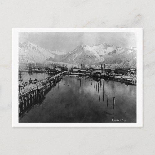 View of waterfront in Valdez Alaska Photograph Postcard