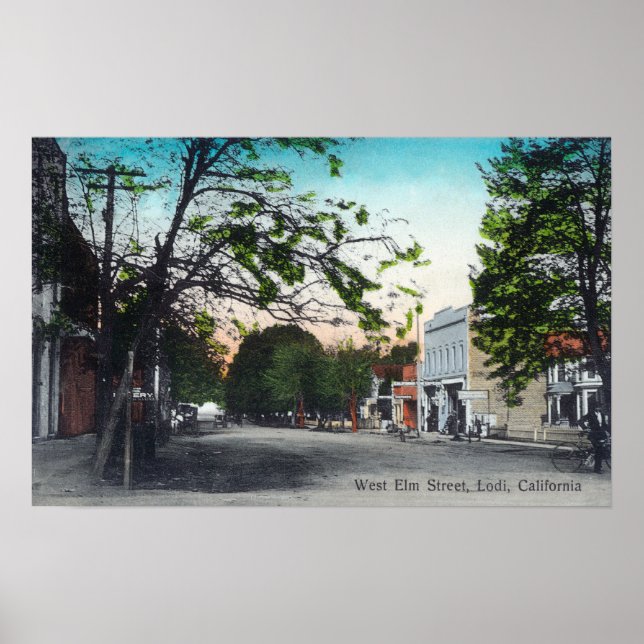 View of West Elm StreetLodi, CA Poster (Front)