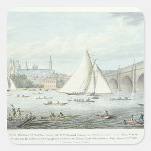 View of Westminster and the Bridge, with a Square Sticker
