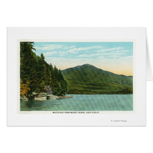 View of Whiteface Mountain from Moose Island Cards (Front Horizontal)