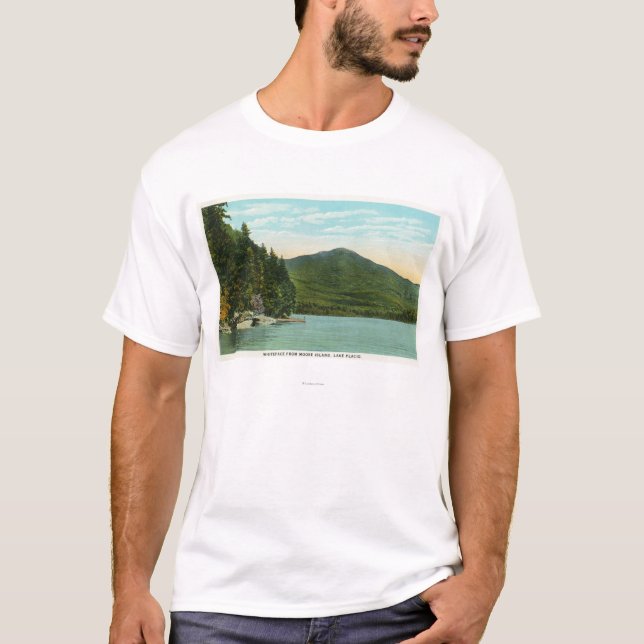 View of Whiteface Mountain from Moose Island T-Shirt (Front)