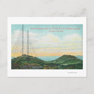 View of Wireless Telegraph Towers Postcard