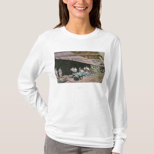 View of Workers at Eureka Slate Quarry T-Shirt (Front)