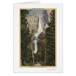 View of Yosemite Falls & Valley Cards