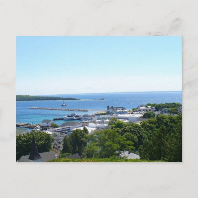 View off Mackinac Island Postcard (Front)