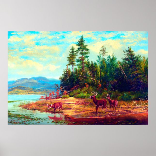 View on Long Lake Arthur Fitzwilliam Tait 1882 Poster (Front)