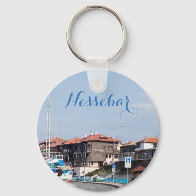 View on Old Town of Nesebur Keychain (Front)