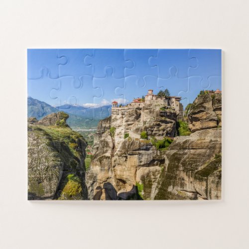 view on one of the Meteora monasteries Greece Jigsaw Puzzle