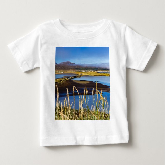 View on Saudarkrokur and Skagafjordur, Iceland Baby T-Shirt (Front)