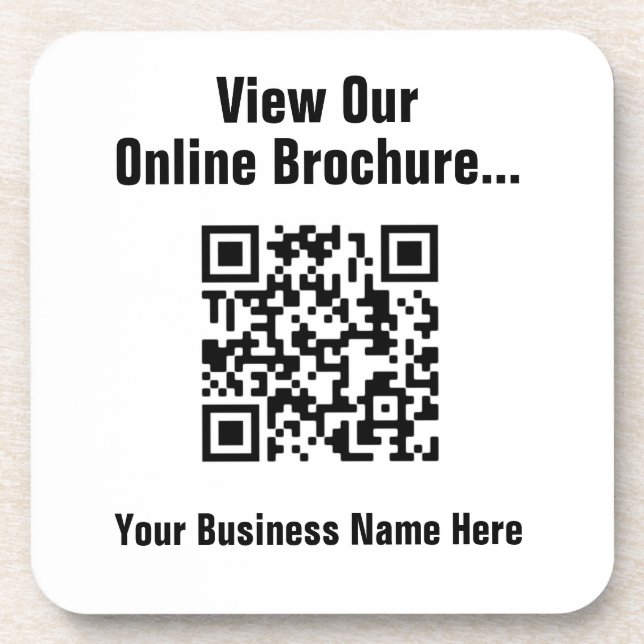 View Online Brochure via QR Code Beverage Coaster (Front)