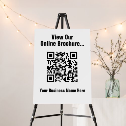 View Online Brochure via QR Code Foam Board