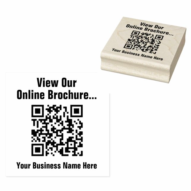 View Online Brochure via QR Code Rubber Stamp (Creator Uploaded)