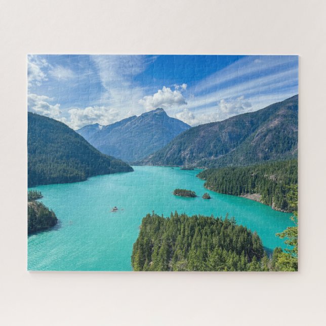 view over a glacier lake jigsaw puzzle (Horizontal)