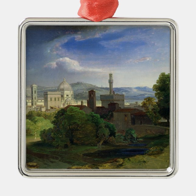 View over Florence, c.1829 Metal Ornament (Front)