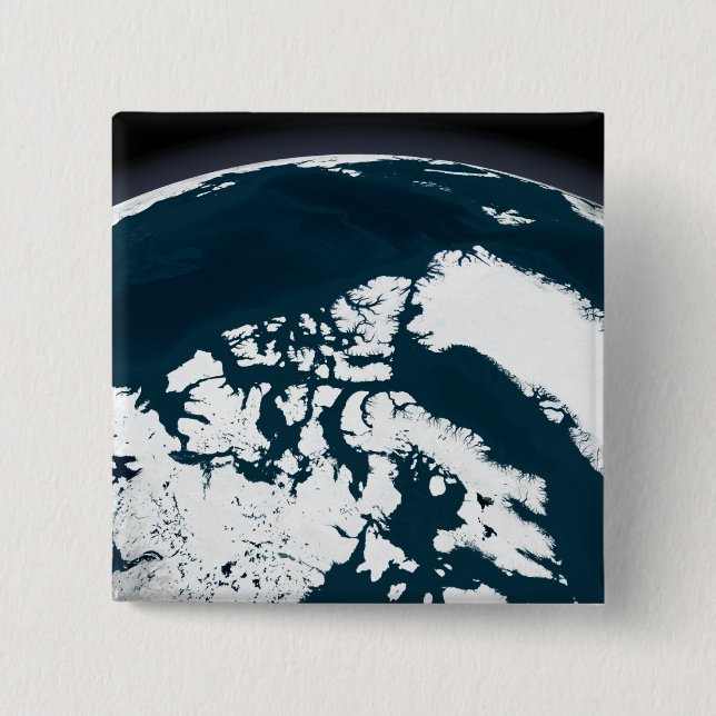 View over Greenland and the Arctic Ocean Button (Front)