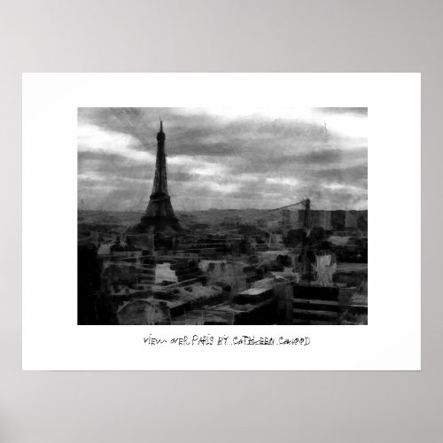 View Over Paris Poster