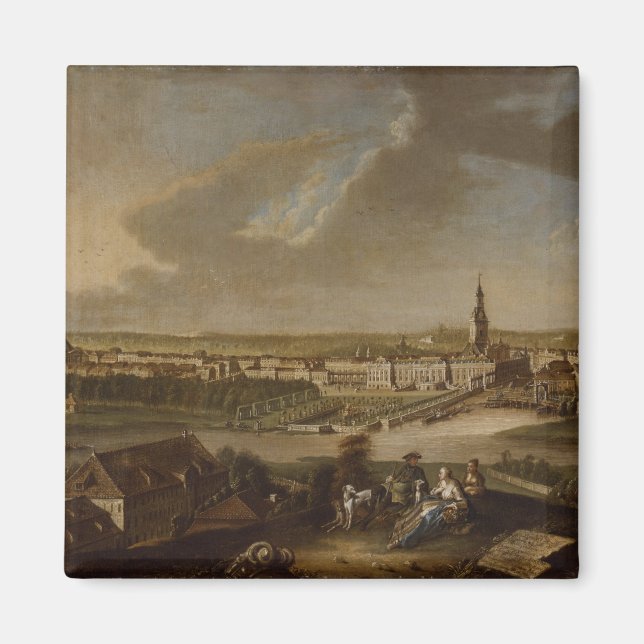 View over Potsdam from Brauhausberg, 1772 Magnet (Front)