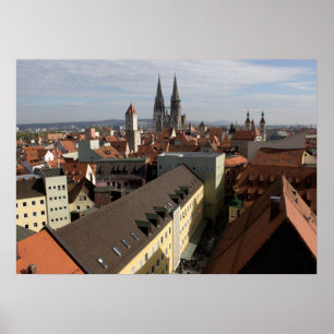 View Over Regensburg, Germany Poster