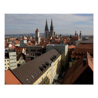 View Over Regensburg, Germany Poster