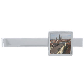 View Over Regensburg, Germany Silver Finish Tie Bar