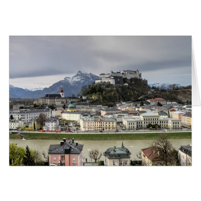 View Over Salzburg Austria Cards (Front Horizontal)