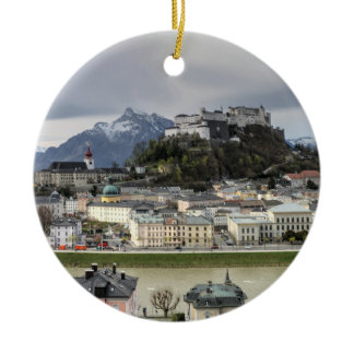 View Over Salzburg Austria Ceramic Ornament