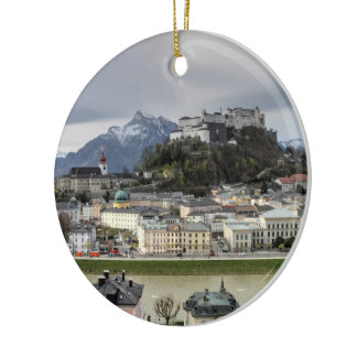 View Over Salzburg Austria Ceramic Ornament