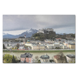 View Over Salzburg Austria Tissue Paper