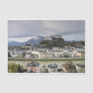 View Over Salzburg Austria Tissue Paper