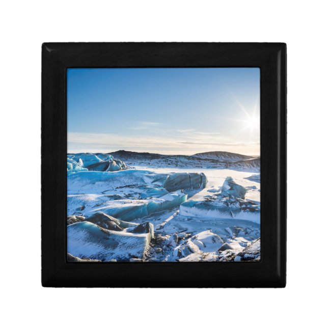 View over the frozen glacial lake jewelry box (Front)