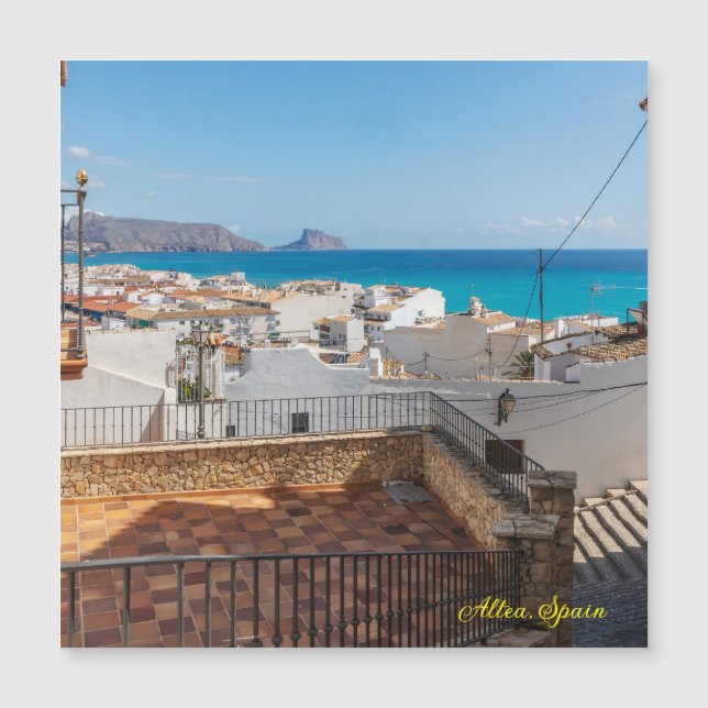 View over the old town and bay, Altea, Costa Blanc (Front)