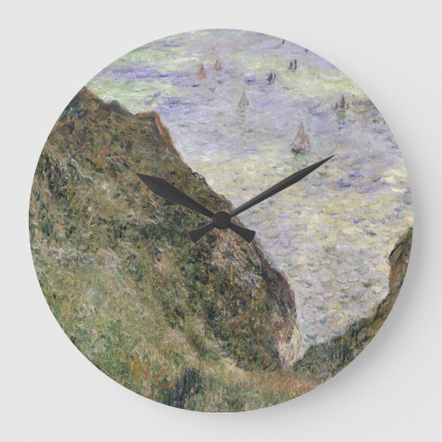 View Over the Sea by Claude Monet Large Clock (Front)