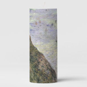 View Over the Sea by Claude Monet Pillar Candle