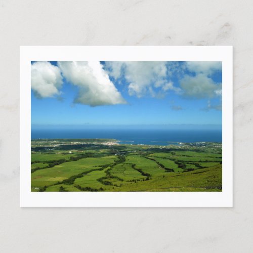 View over Vitoria Bay Beach Terceira Postcard