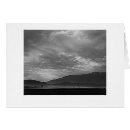 View SW Over Manzanar, Dust Storm 1943 Cards (Front Horizontal)