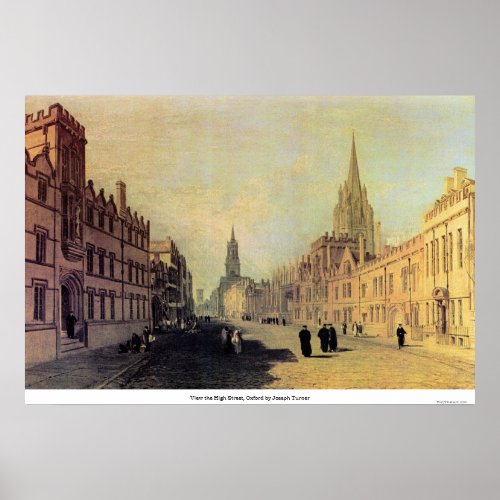 View the High Street Oxford by Joseph Turner Poster