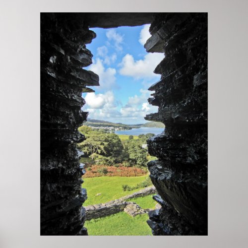 View Through the Castle Window Poster